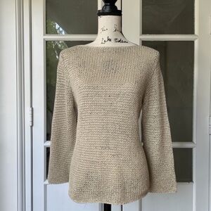 Ann Taylor LOFT Loose Knit Beige Sweater